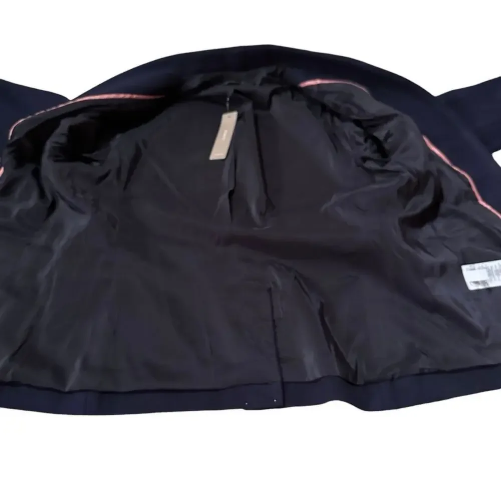 J. Crew Going-Out Long Sleeve Blazer in Stretch Twill in Navy Blue Sz‎ 8P NEW